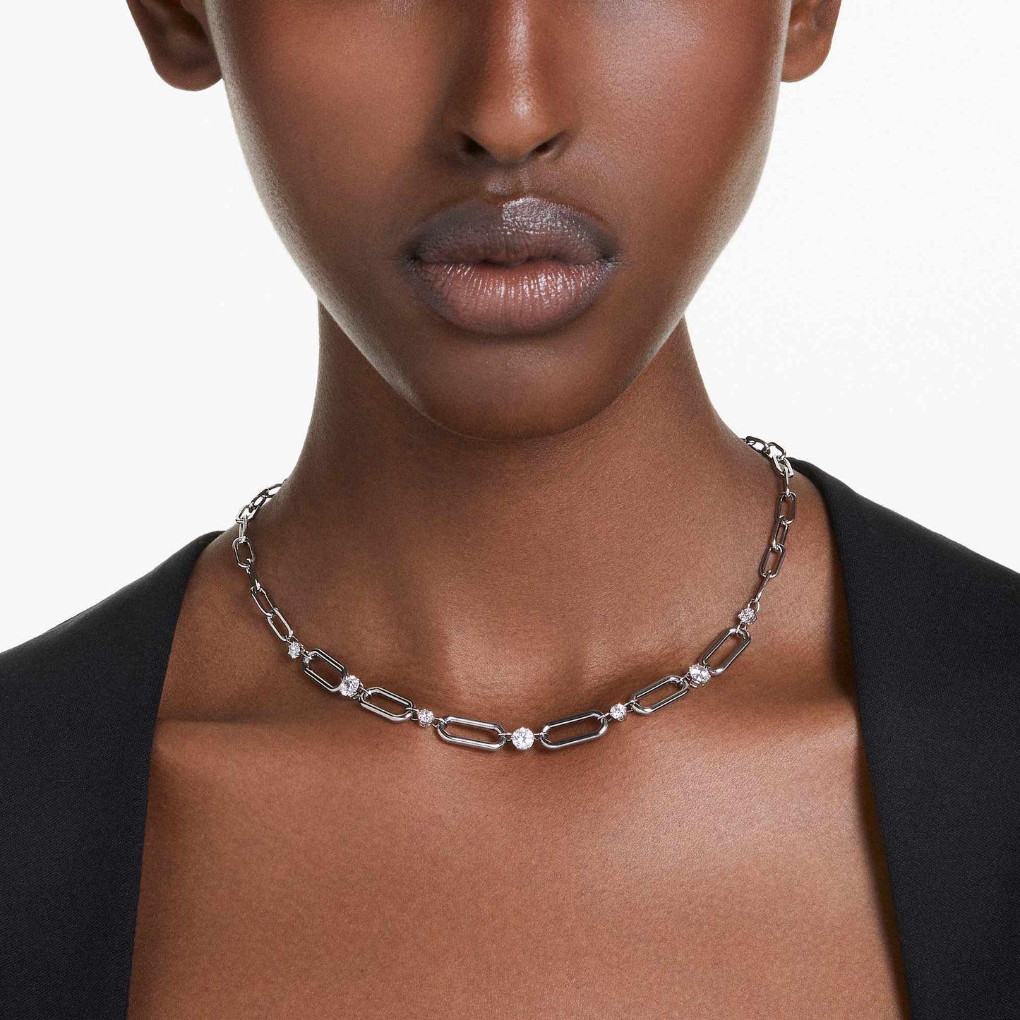 Collana Swarovski Constella Bianca, Placcato rodio