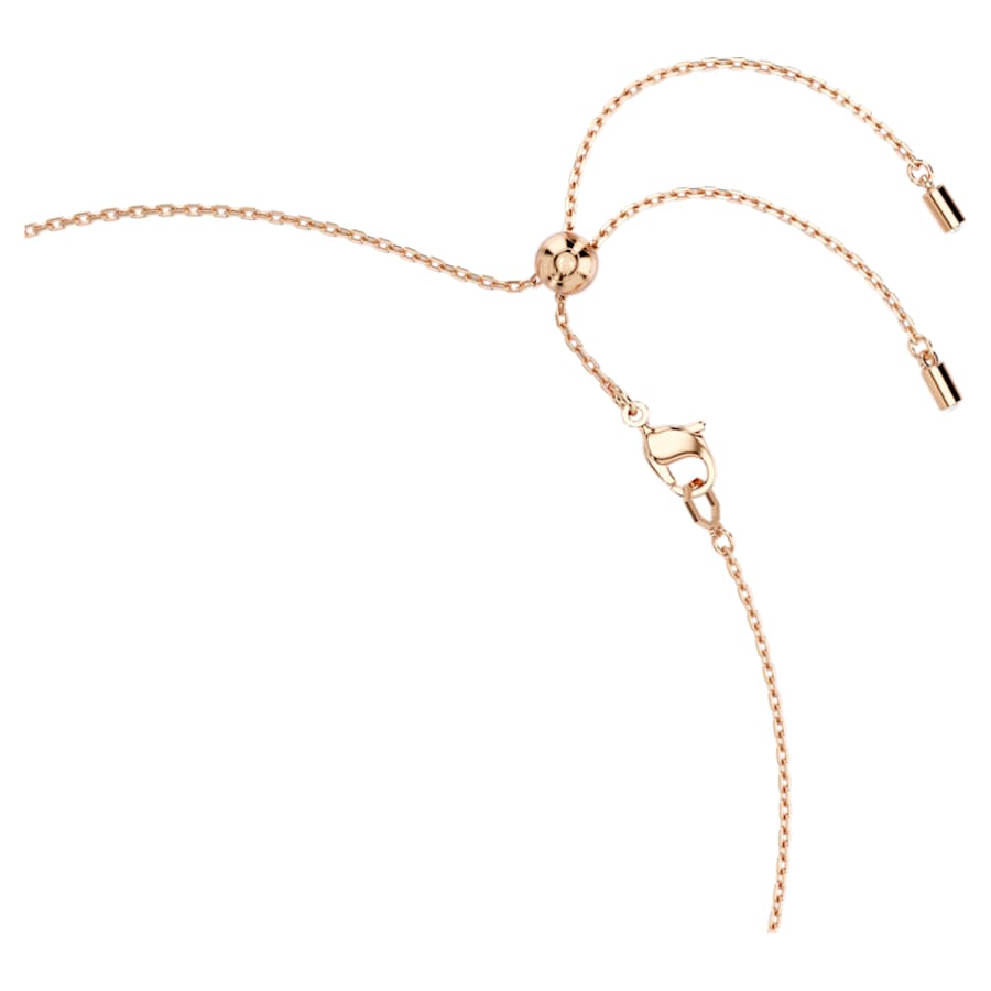 Collana Swarovski Constella Crystal Pearl, tagli Round, Bianca, Placcato color oro rosa