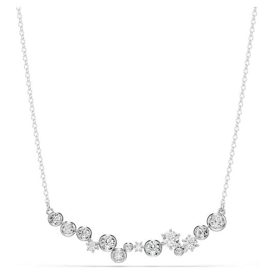 Collana Swarovski Constella Taglio misto, Bianca, Placcato rodio