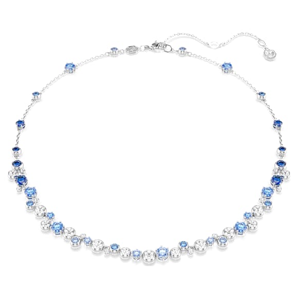 Collana Swarovski Constella Taglio misto, Blu, Placcato rodio