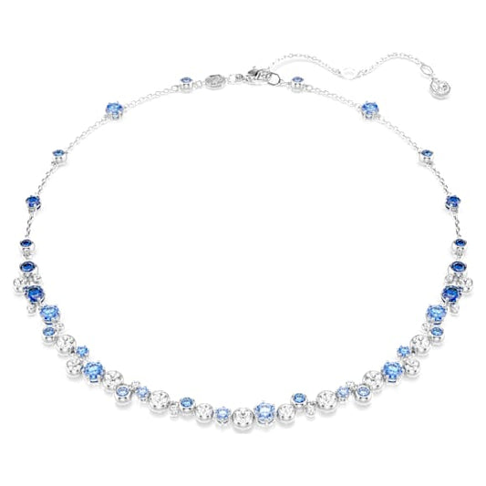 Collana Swarovski Constella Taglio misto, Blu, Placcato rodio