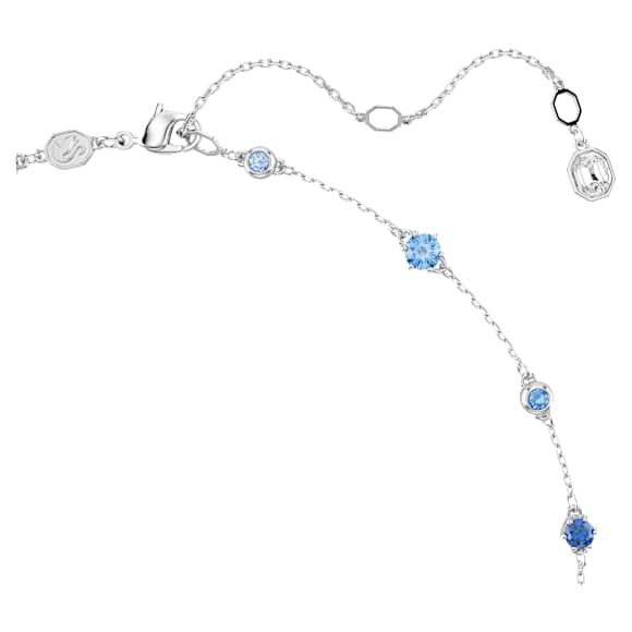 Collana Swarovski Constella Taglio misto, Blu, Placcato rodio