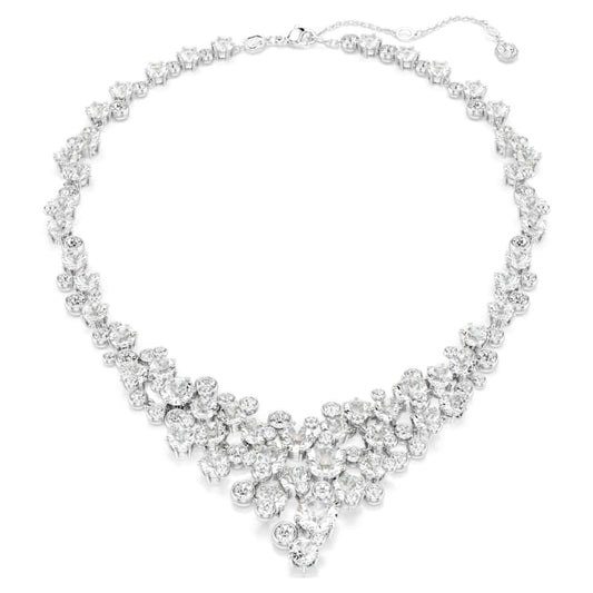 Collana Swarovski Constella Taglio misto, Chiusura, Bianca, Placcato rodio