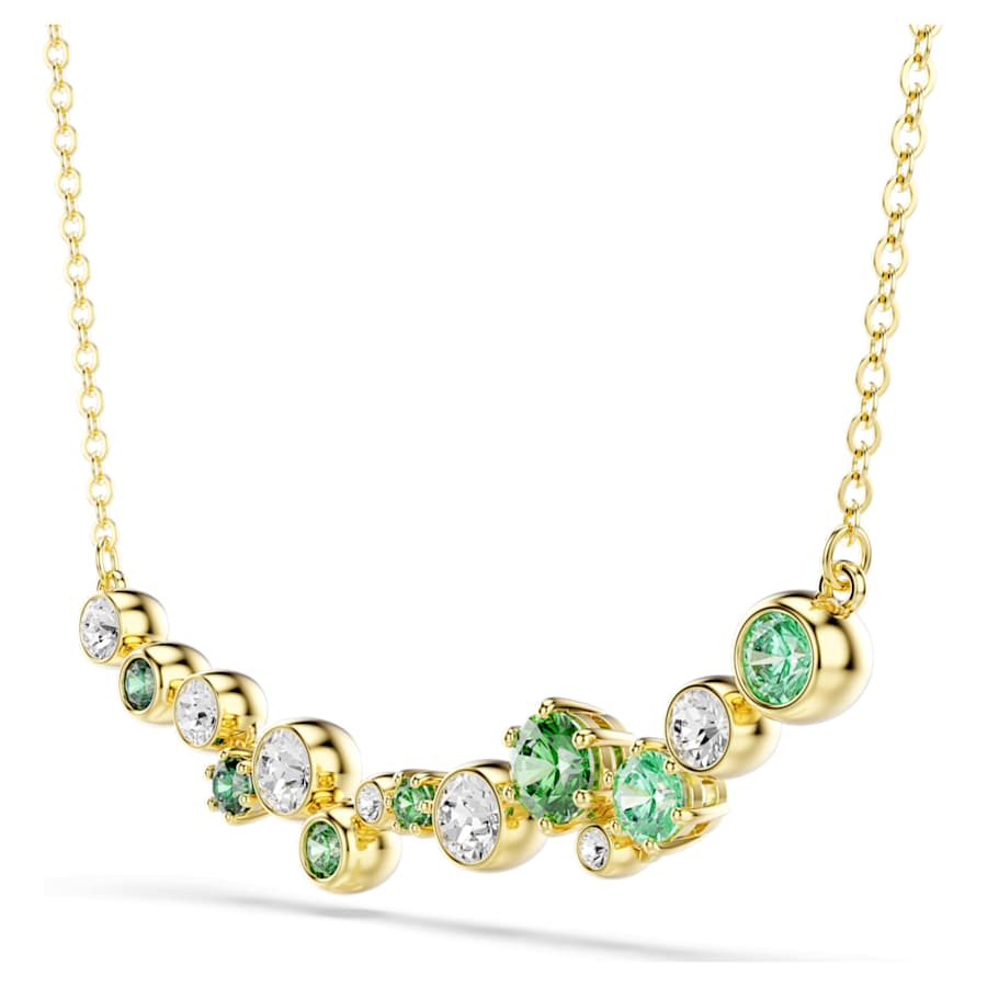 Collana Swarovski Constella Taglio misto, Verde, Placcato color oro