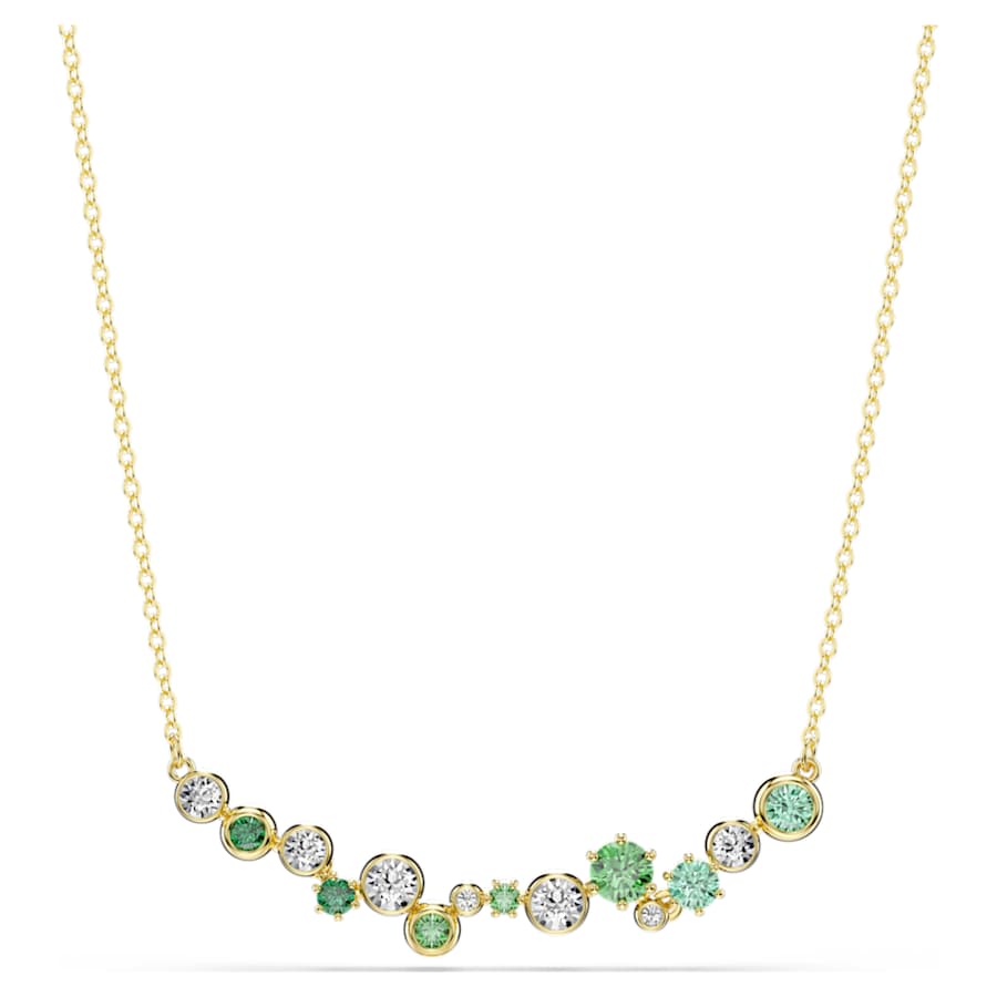 Collana Swarovski Constella Taglio misto, Verde, Placcato color oro