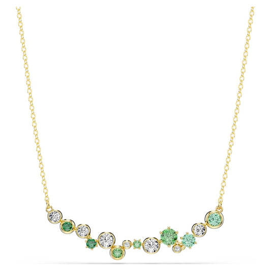 Collana Swarovski Constella Taglio misto, Verde, Placcato color oro