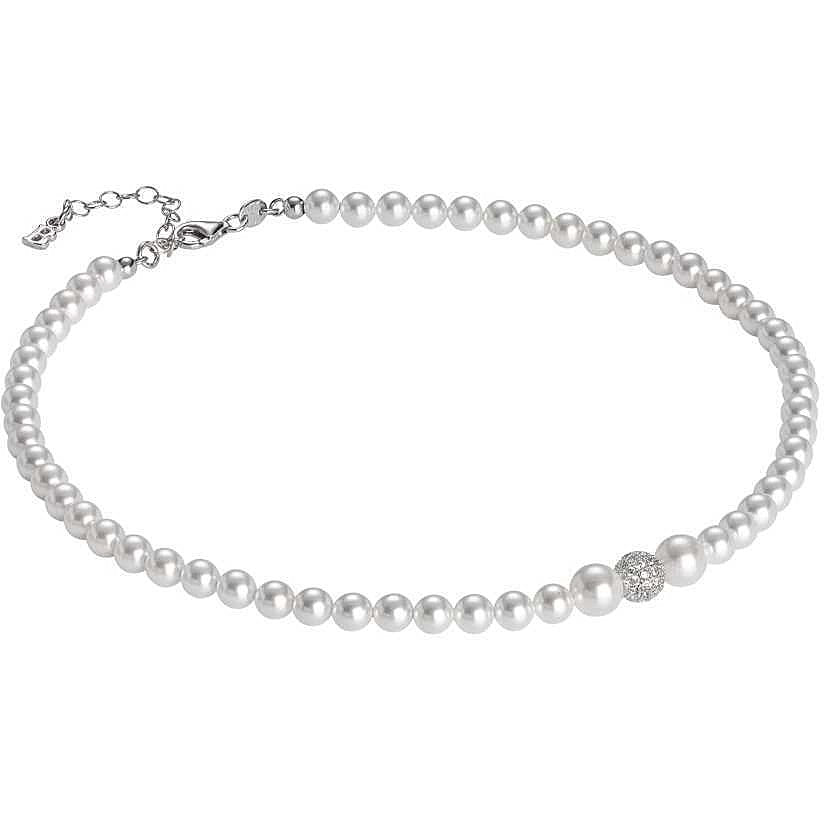 Collana Boccadamo Perle Argento a Decrescere + Sfera Centrale con Zirconi