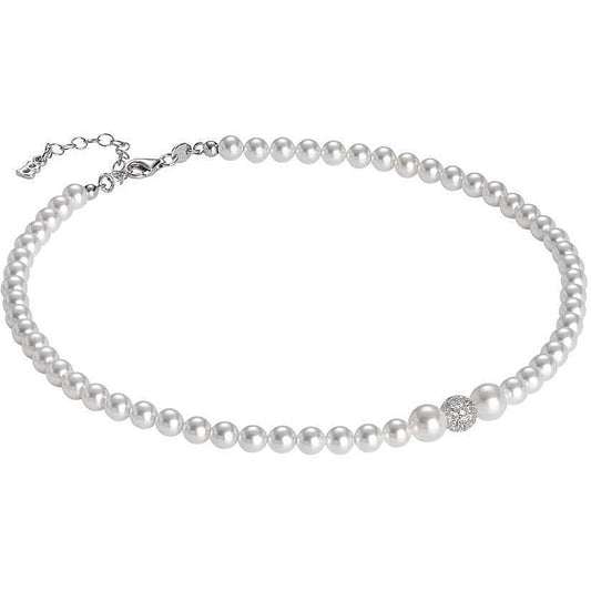 Collana Boccadamo Perle Argento a Decrescere + Sfera Centrale con Zirconi