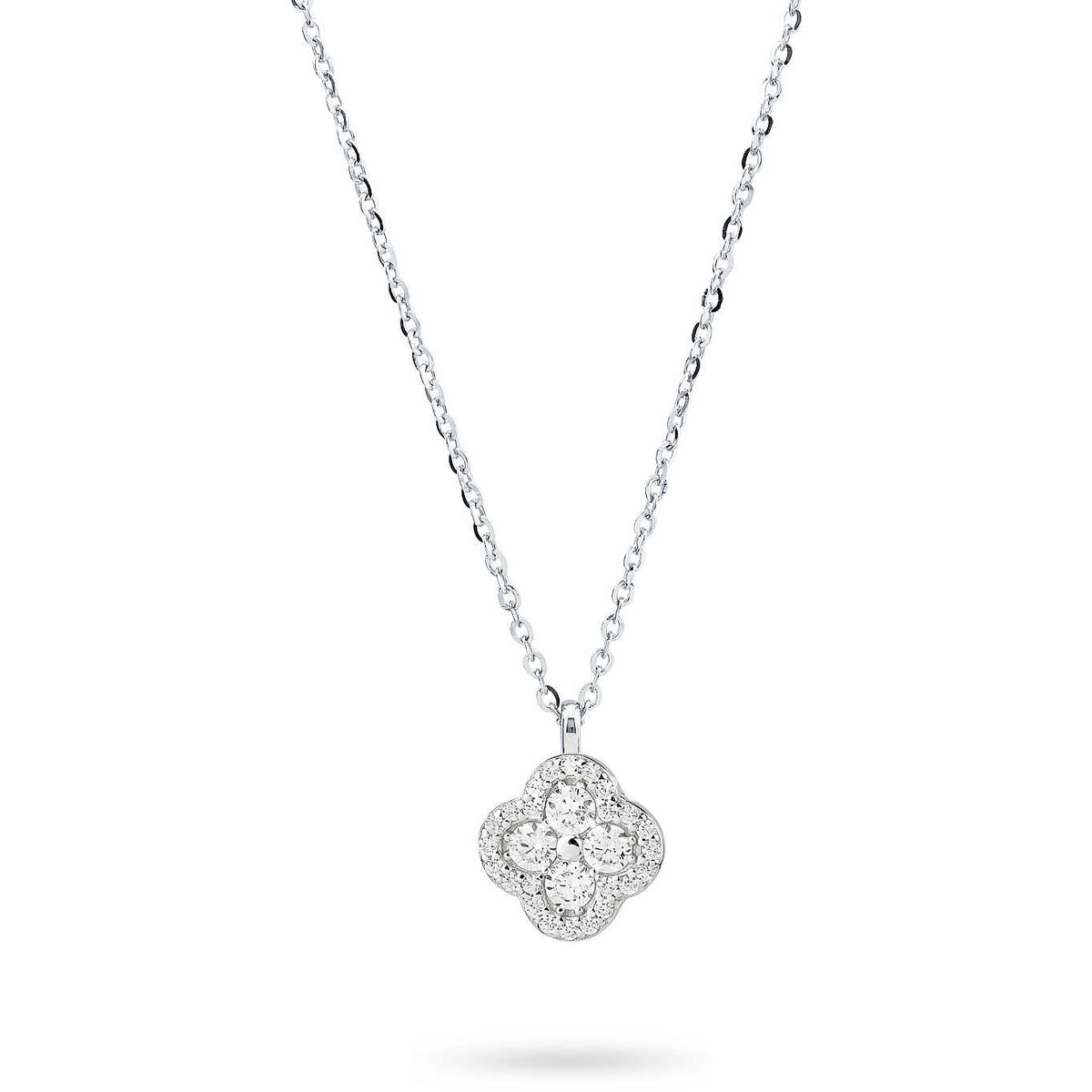 Collana Boccadamo Sophie Argento Pendente Van Cleef Zirconi