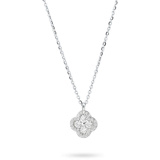 Collana Boccadamo Sophie Argento Pendente Van Cleef Zirconi