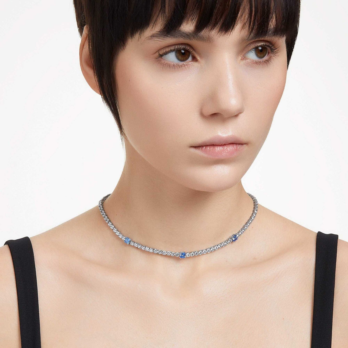 Collana Swarovski Matrix Tennis Blue