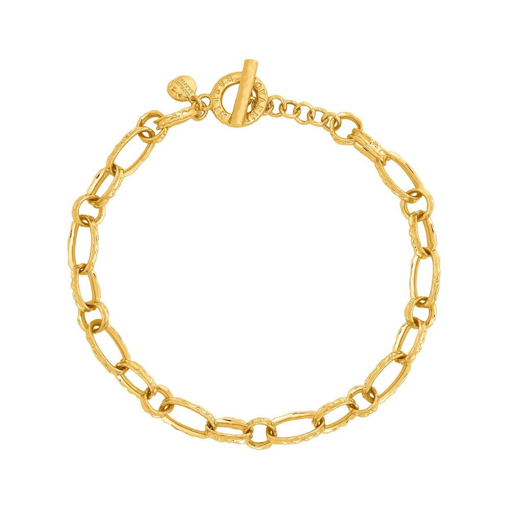 Collana Giovanni Raspini Nomad Yuma Catena Bronzo Bagno D'Oro 18 Kt