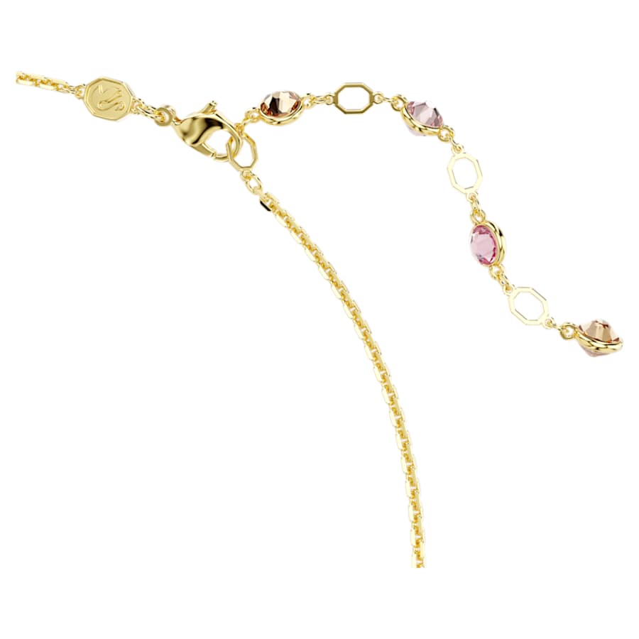 Collana Swarovski Idyllia Taglio misto, Fiore, Multicolore, Placcato color oro