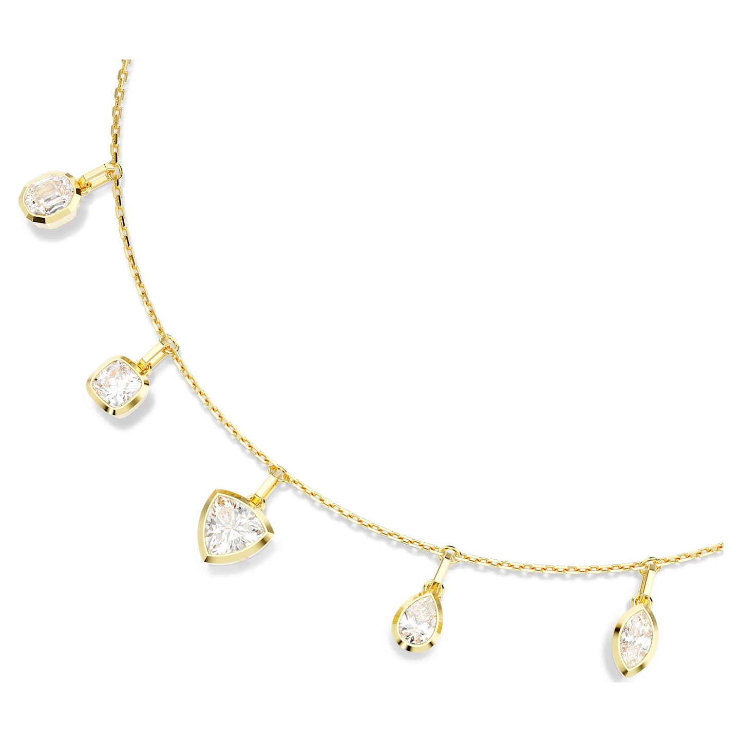 Collana Swarovski Imber Taglio misto, Bianca, Placcato color oro
