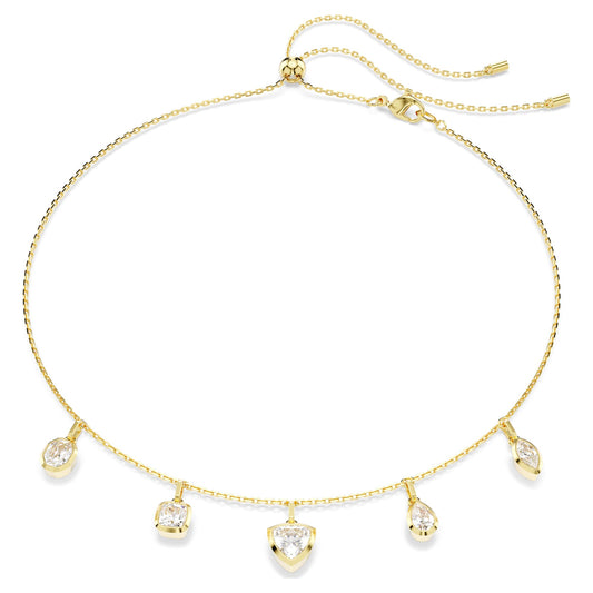 Collana Swarovski Imber Taglio misto, Bianca, Placcato color oro