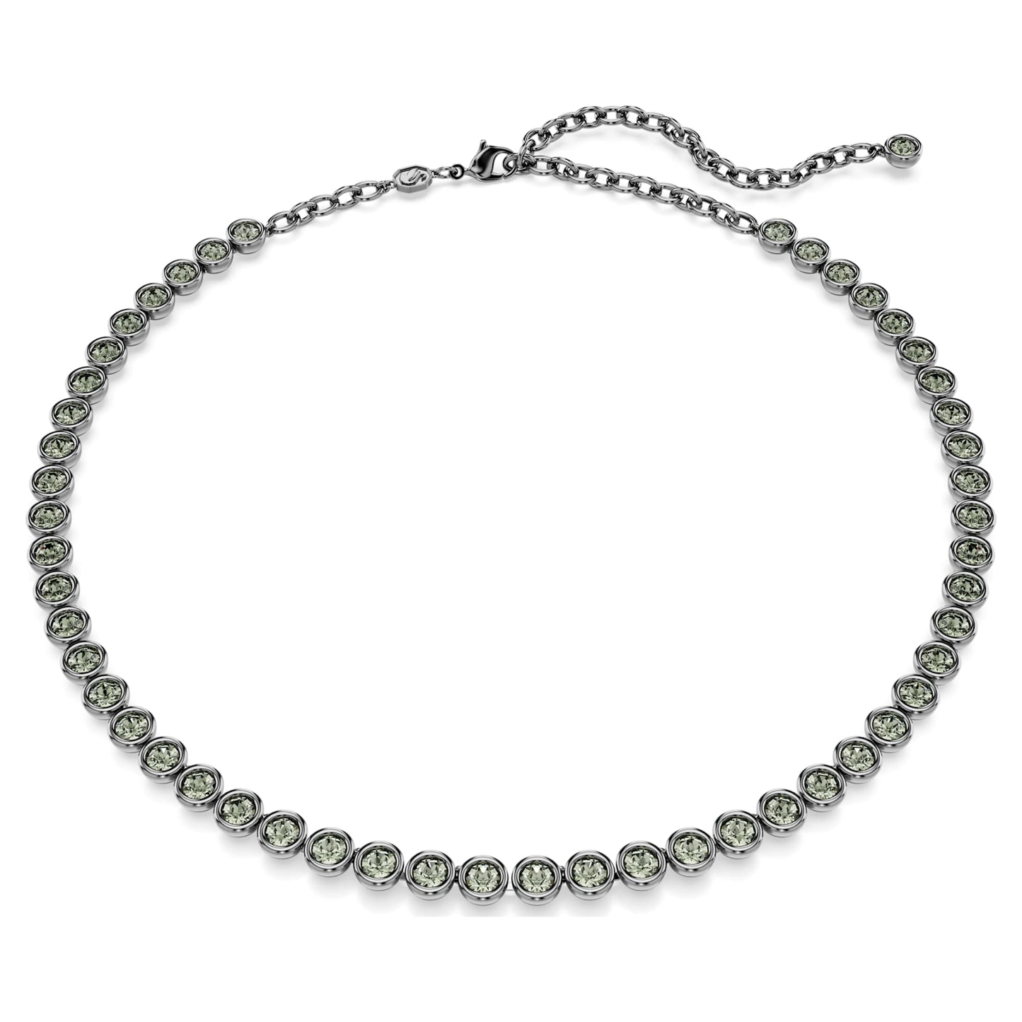 Collana Swarovski Imber Tennis Taglio tondo, Grigia, Placcato rutenio