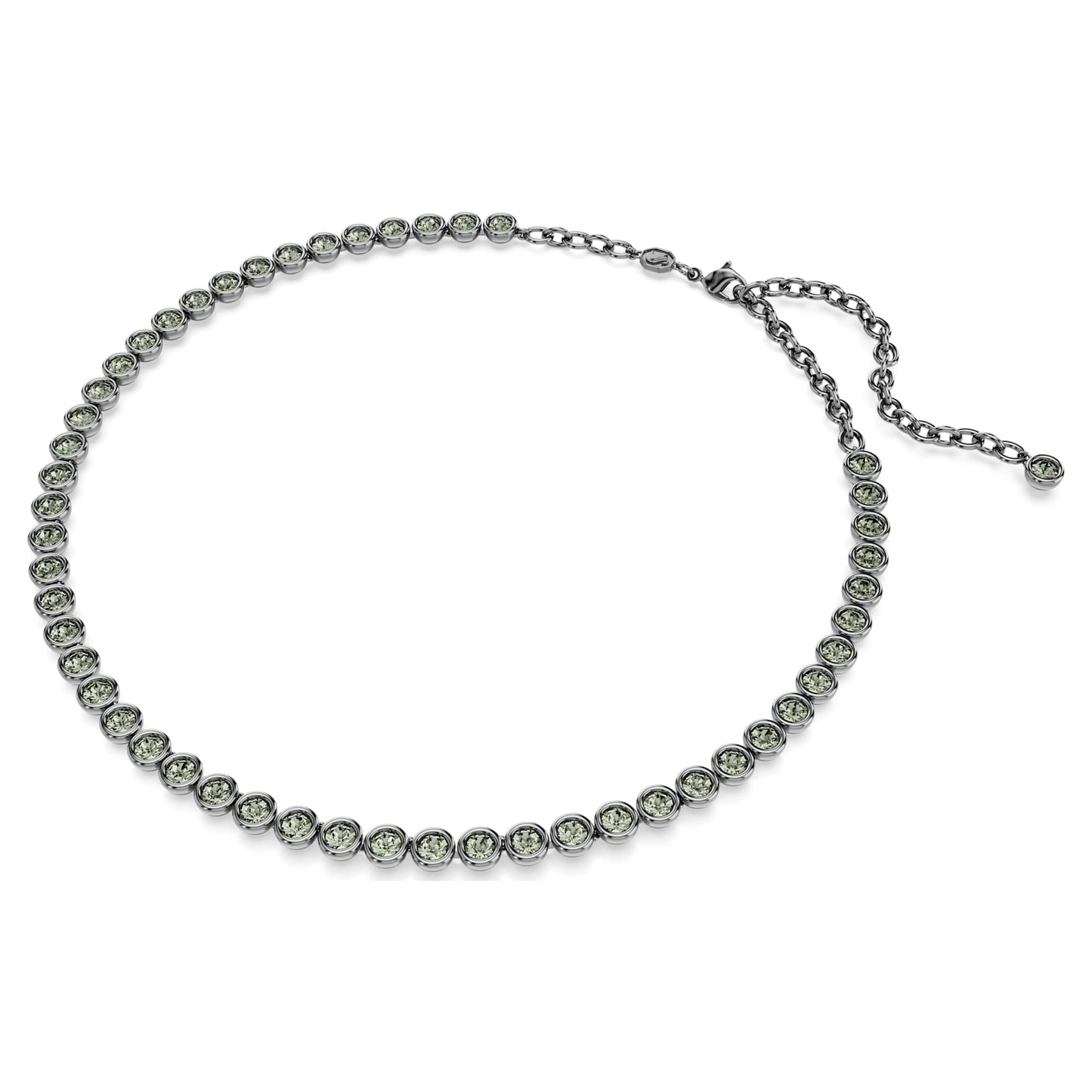 Collana Swarovski Imber Tennis Taglio tondo, Grigia, Placcato rutenio