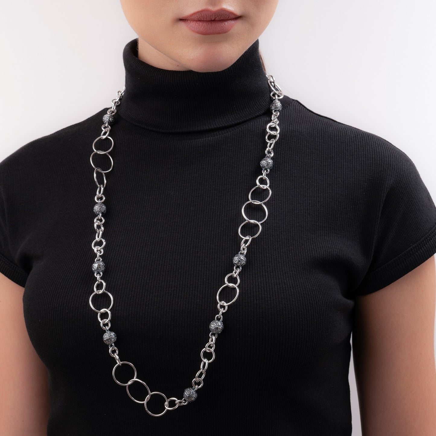 Collana Gerardo Sacco Chanel Argento con Sinacoli