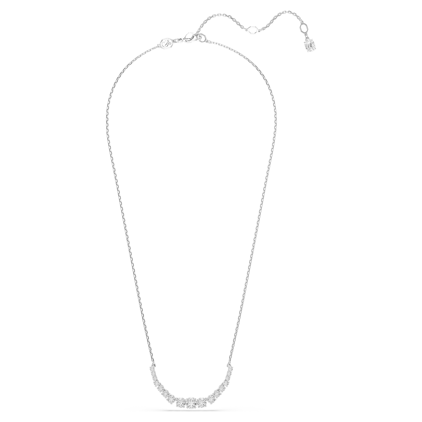 Collana Swarovski Matrix Sfumatura di tagli Round, Bianca, Placcato rodio