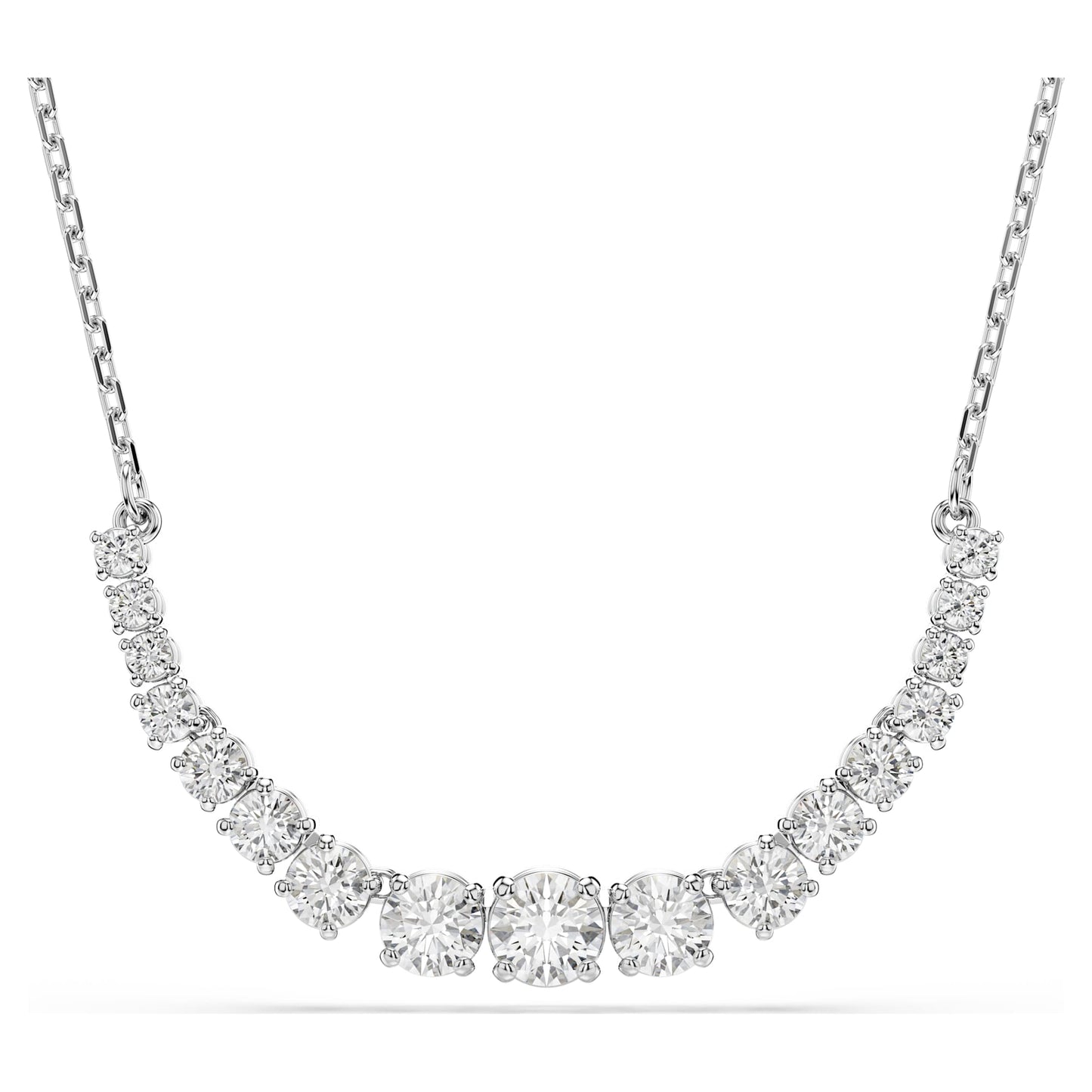 Collana Swarovski Matrix Sfumatura di tagli Round, Bianca, Placcato rodio