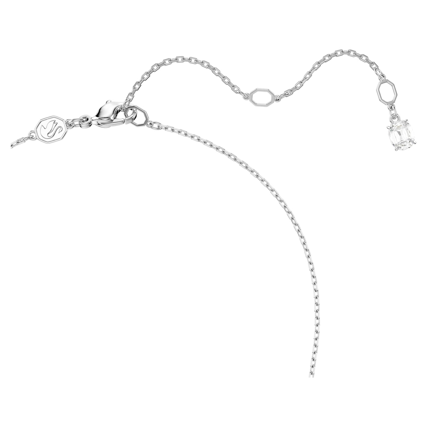 Collana Swarovski Matrix Sfumatura di tagli Round, Bianca, Placcato rodio