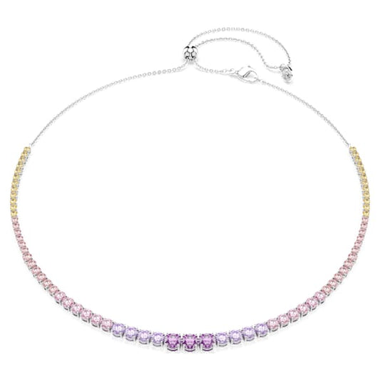 Collana Swarovski Matrix Sfumatura di tagli Round, Multicolore, Placcato rodio