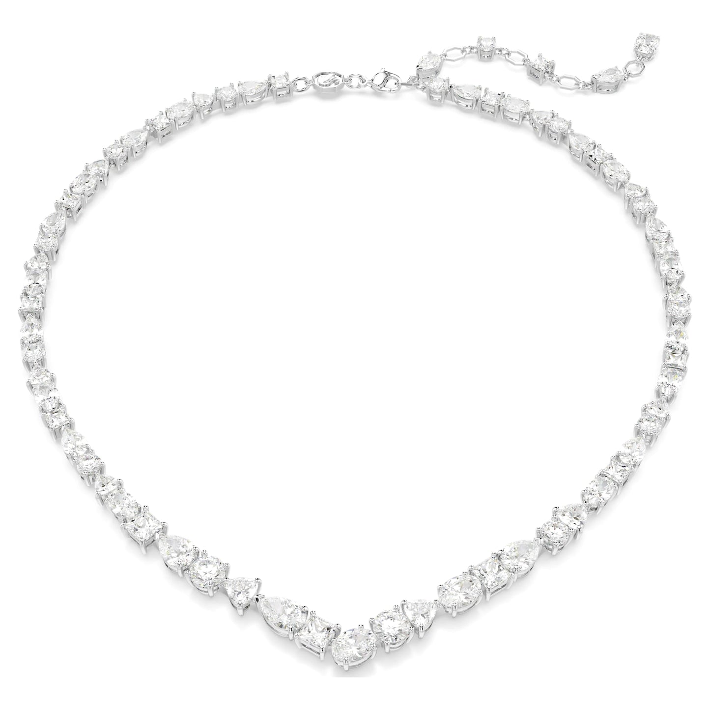 Collana Swarovski Mesmera Taglio misto, Bianca, Placcato rodio