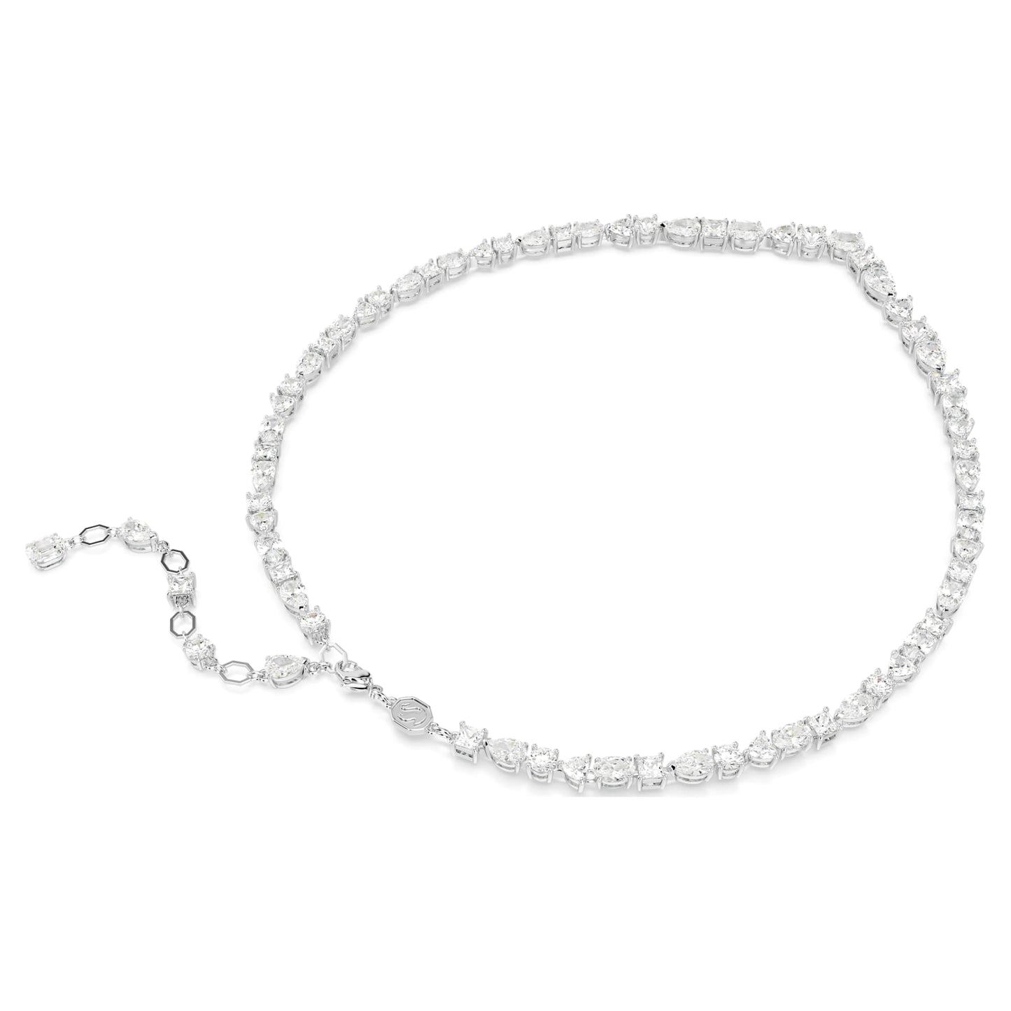 Collana Swarovski Mesmera Taglio misto, Bianca, Placcato rodio