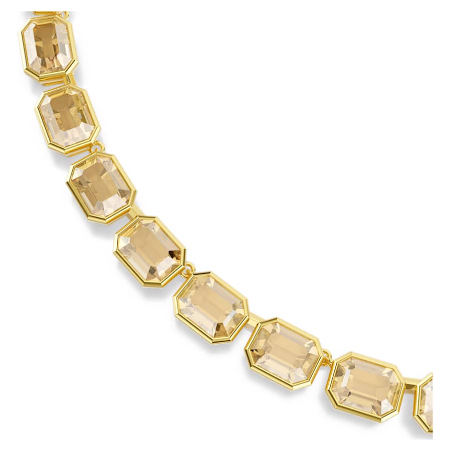 Collana Swarovski Millenia Taglio ottagonale, Giallo, Placcato color oro
