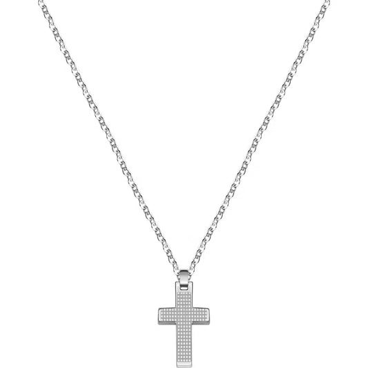 Collana Uomo Morellato Motown Acciaio Pendente Croce
