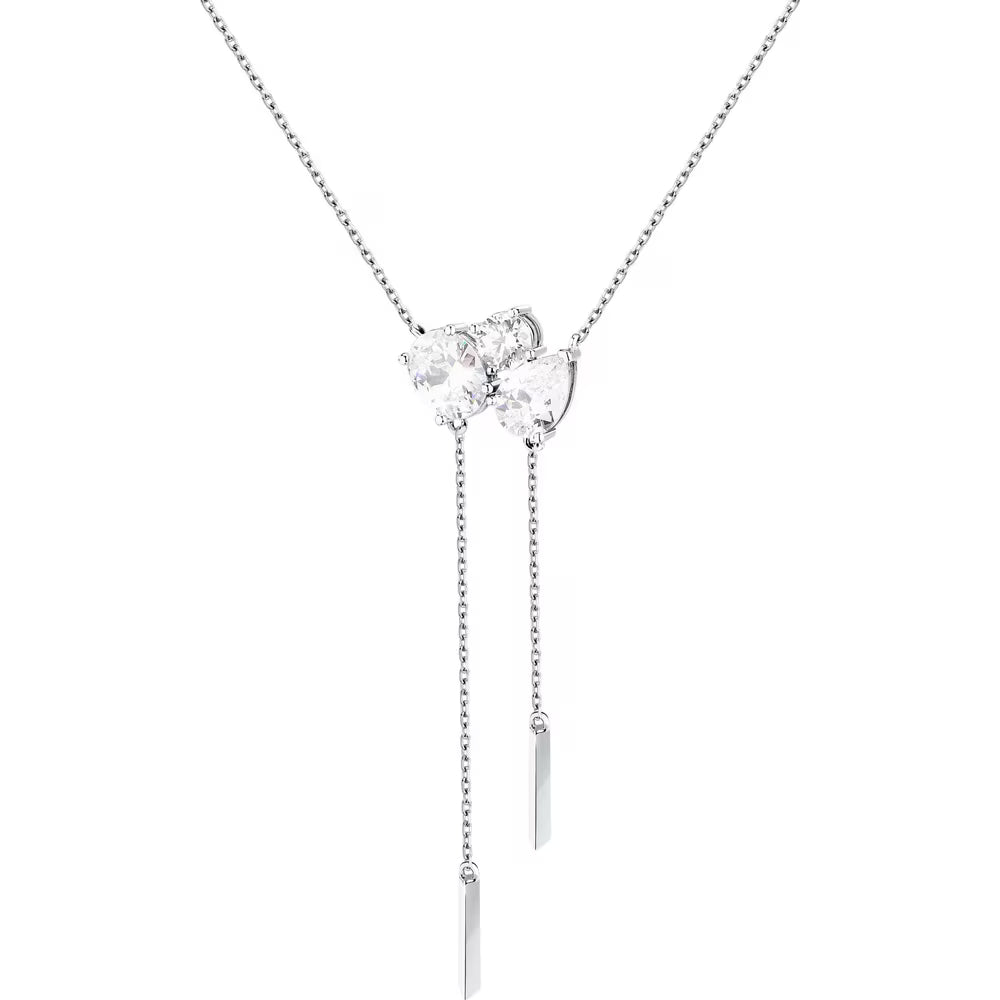 Collana Morellato Riflessi Argento 3 Zirconi Taglio Ovale/Tondo/Goccia con Saliscendi