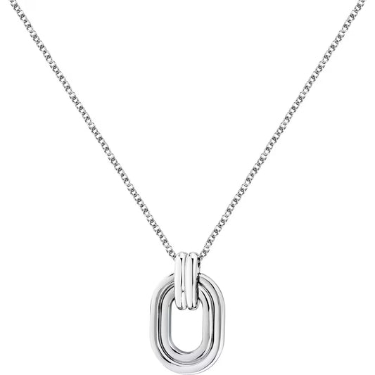 Collana Morellato Vintage Bold Acciaio Pendente Ovale Doppio