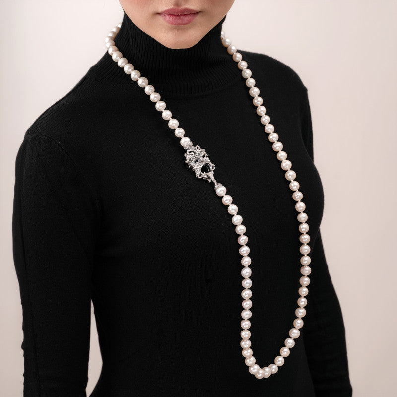 Collana Chanel Gerardo Sacco Perle Maschera Apotropaica