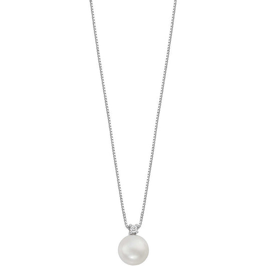 Collana Comete Storia Di Luce Perla Diamante Oro 18 Kt