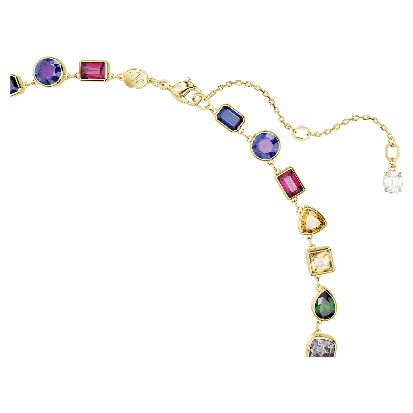 Collana Tennis Swarovski Imber Taglio misto, Multicolore, Placcato color oro