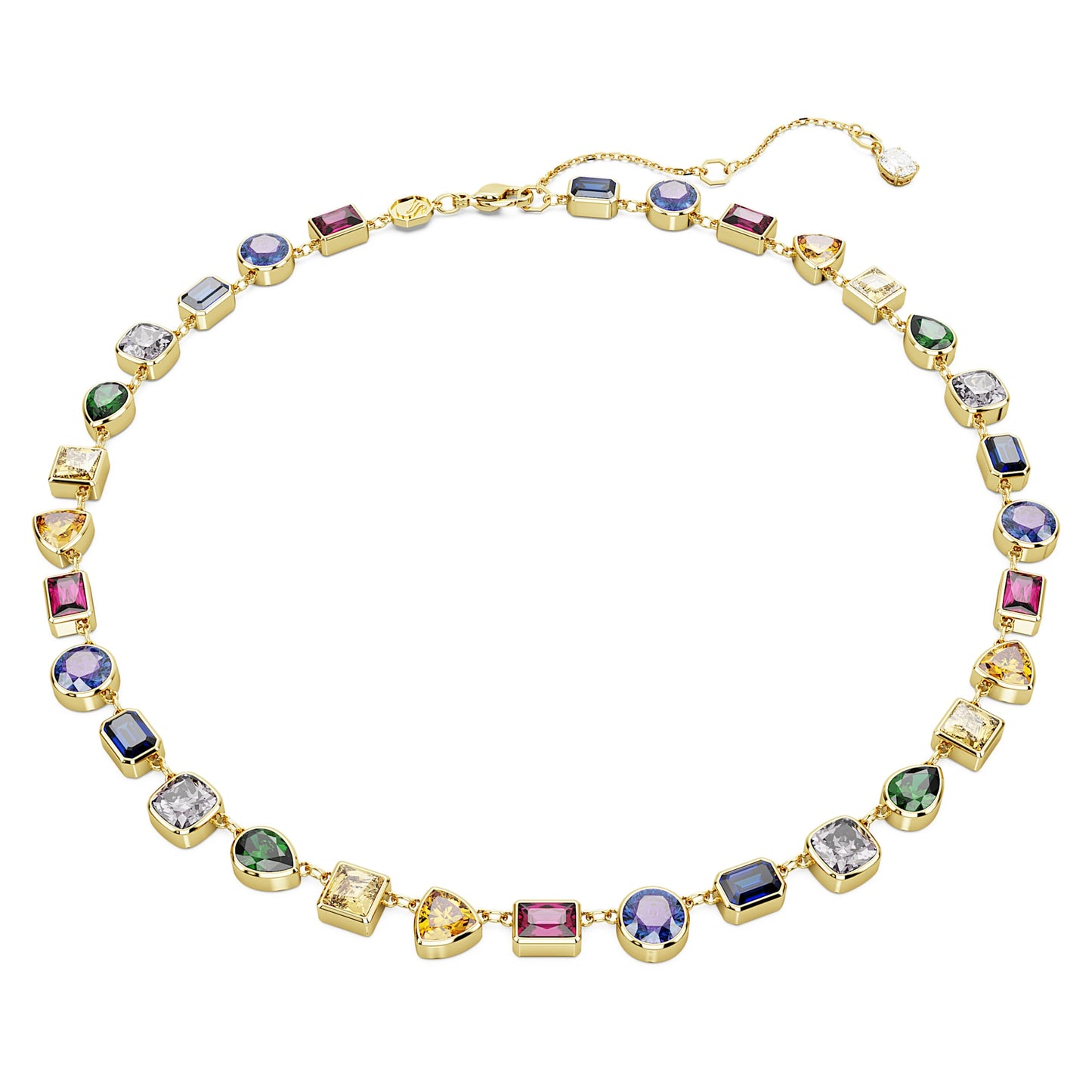 Collana Tennis Swarovski Imber Taglio misto, Multicolore, Placcato color oro