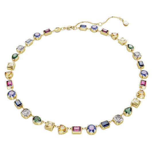 Collana Tennis Swarovski Imber Taglio misto, Multicolore, Placcato color oro