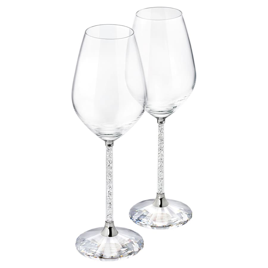Set 2 Bicchieri da Vino Swarovski Crystalline Wine Glasses