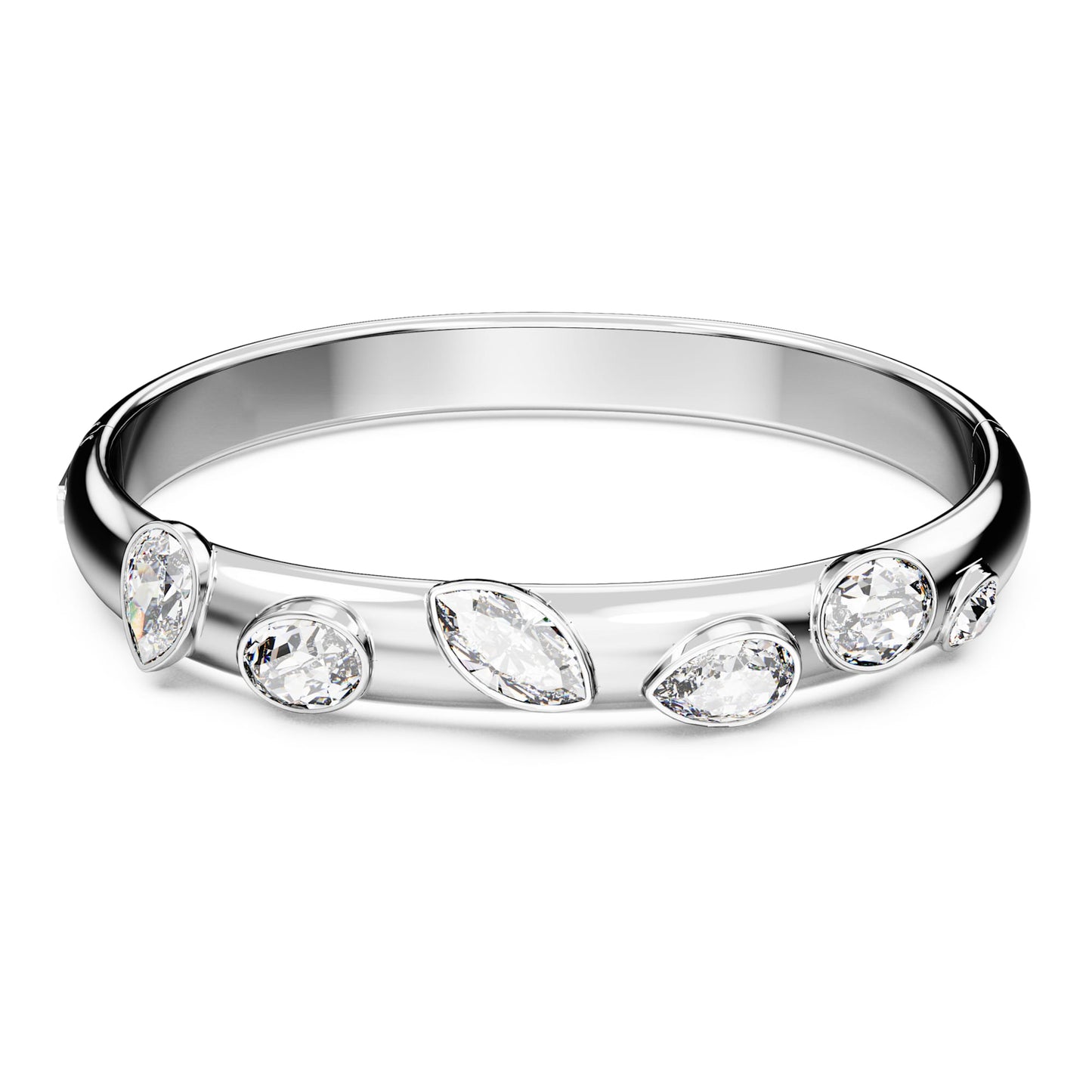 Bracciale Rigido Swarovski Imber Taglio misto, Bianco, Placcato rodio - Misura M