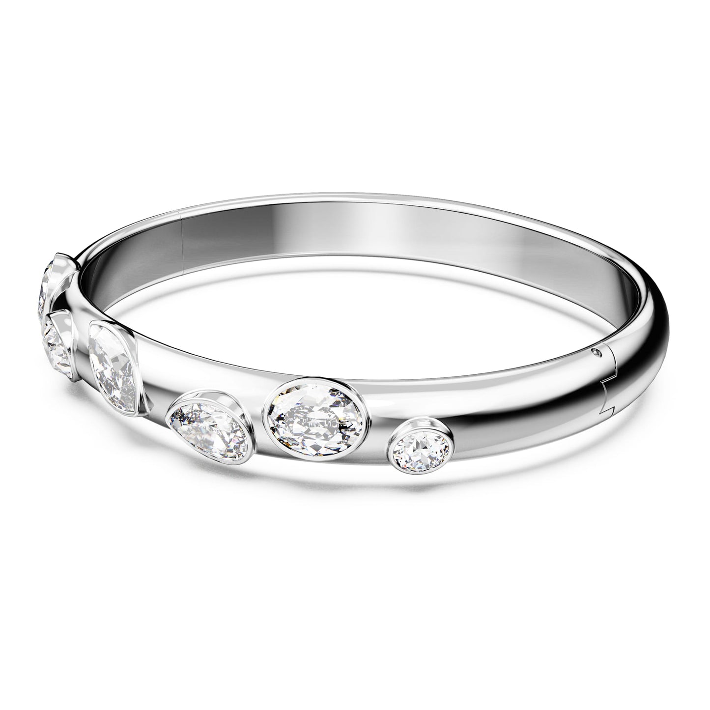 Bracciale Rigido Swarovski Imber Taglio misto, Bianco, Placcato rodio - Misura M