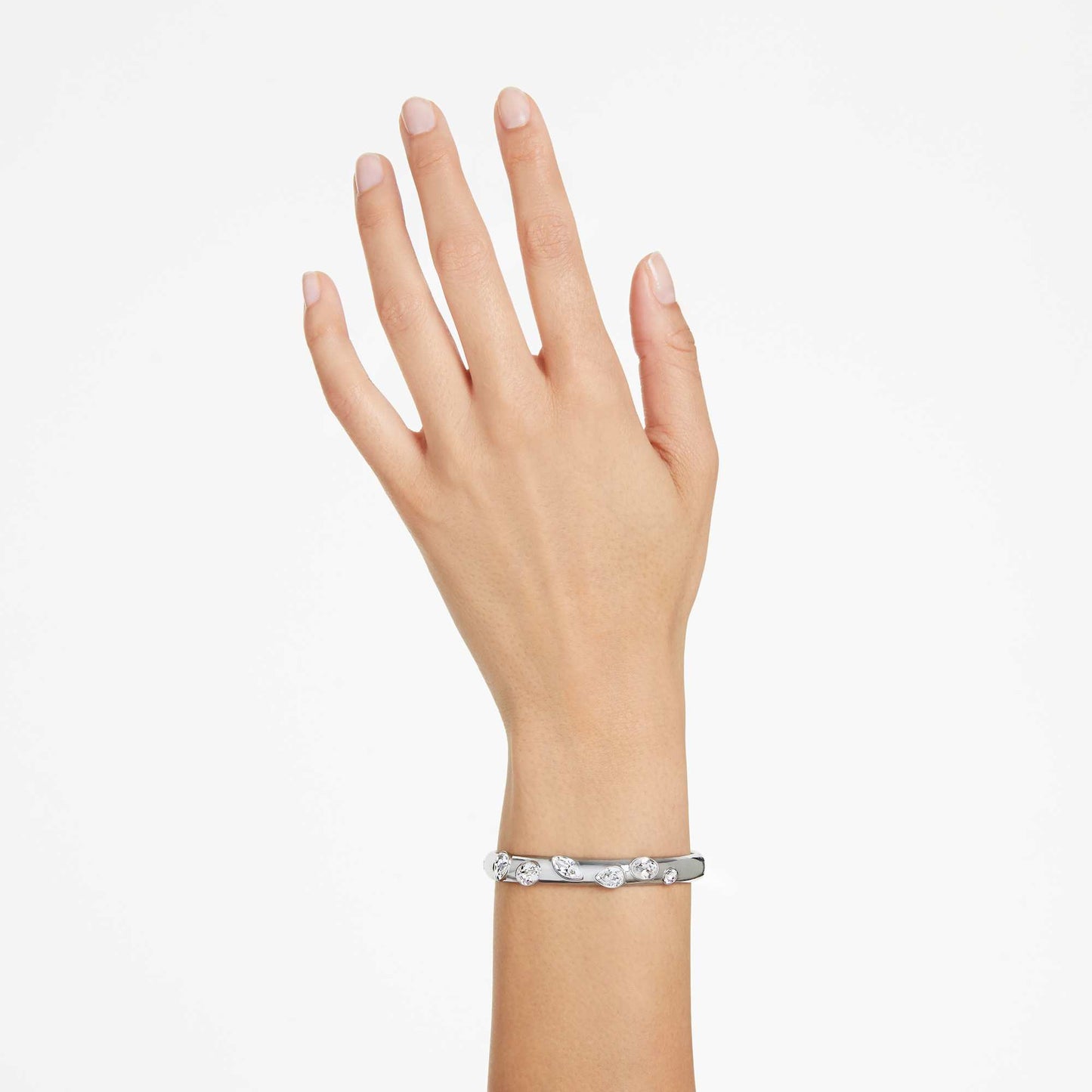 Bracciale Rigido Swarovski Imber Taglio misto, Bianco, Placcato rodio - Misura M