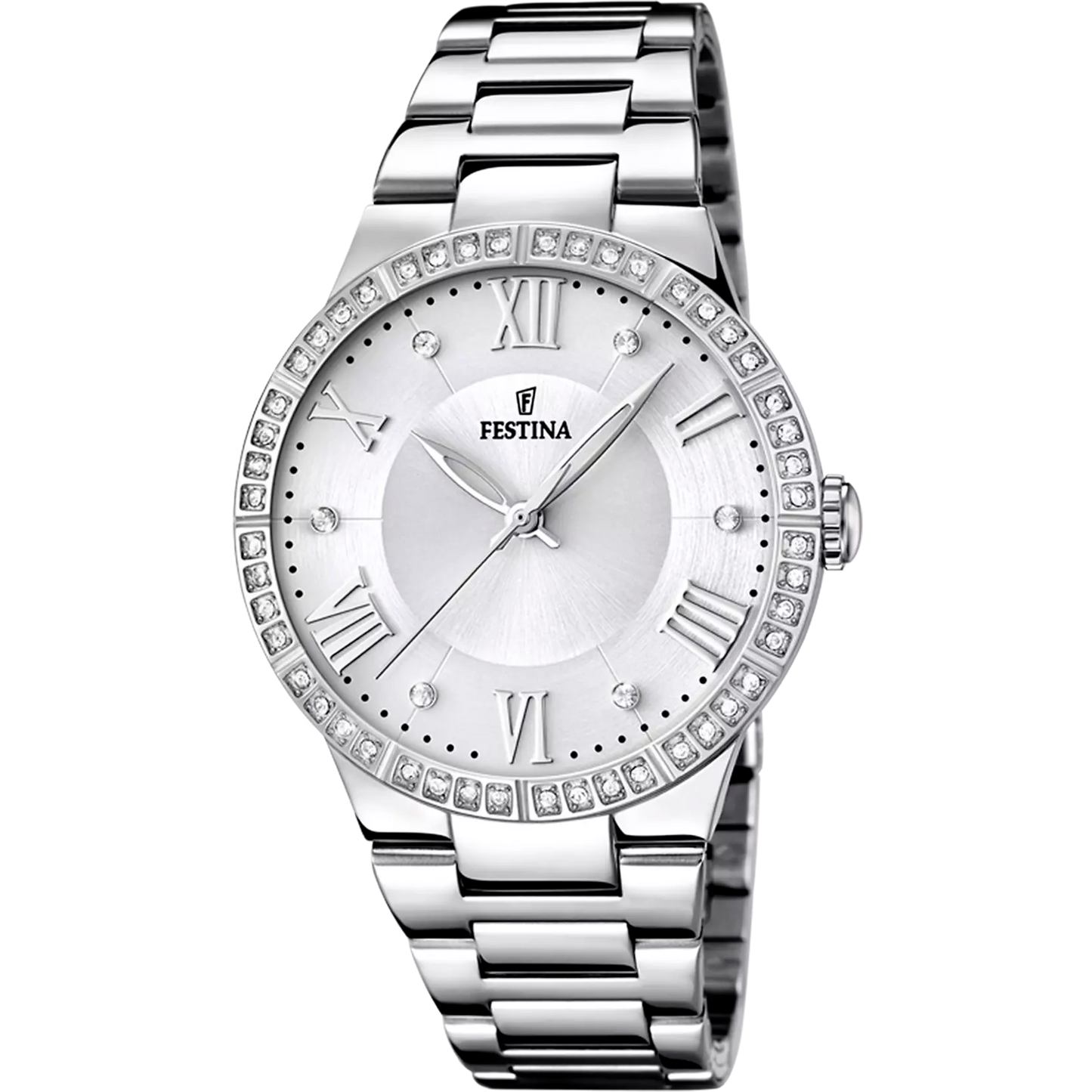 Orologio Festina Lady Strass Acciaio Braccialato Silver