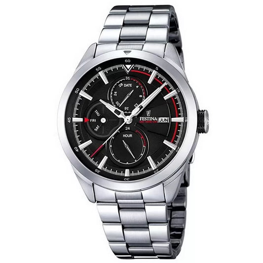 Orologio Festina Gent Multifunzione 42 mm Acciaio Braccialato Nero