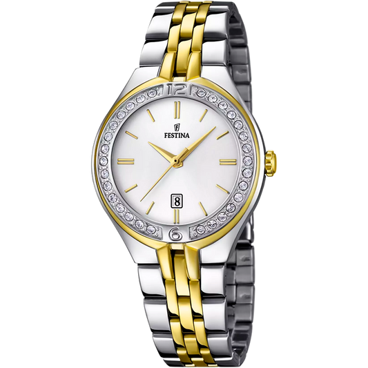 Orologio Festina Lady Strass Acciaio/Pvd Oro Braccialato