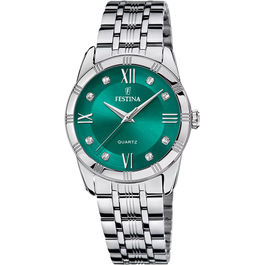 Orologio Festina Mademoiselle Lady 32 Mm Acciaio Braccialato Verde