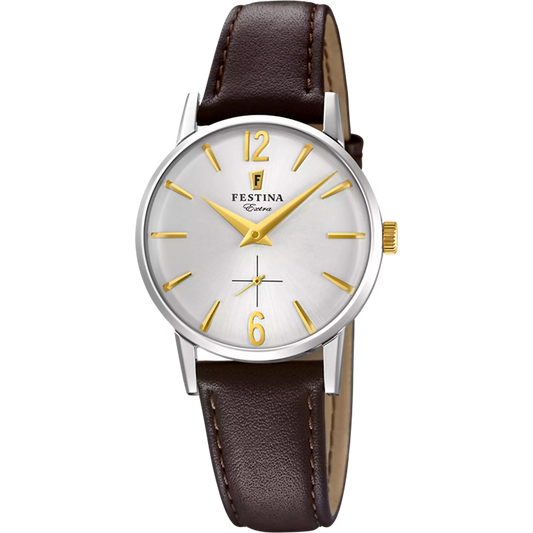 Orologio Festina Vintage Lady 29 mm Acciaio Cinturino Pelle Marrone