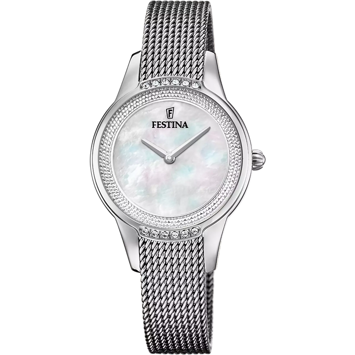 Orologio Festina Mademoiselle Lady 30,2 Mm Acciaio/Cristalli Braccialato Maglia Milanese