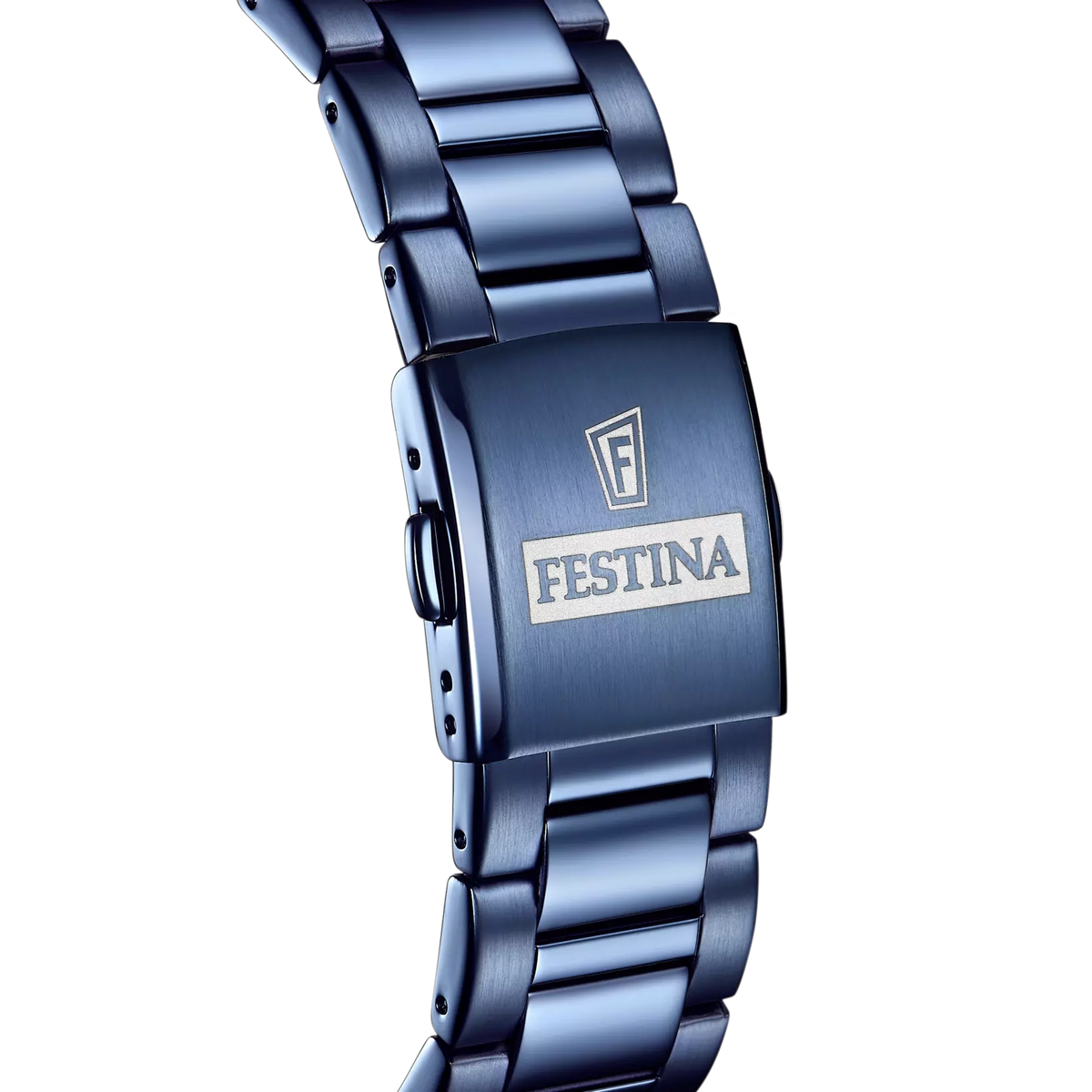 Orologio Festina Ceramic Chrono 44 Mm Pvd Blu Braccialato
