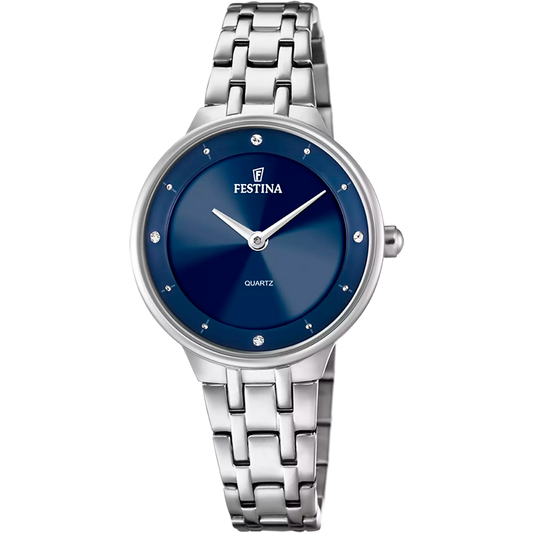 Orologio Festina Mademoiselle Lady 30,5 Mm Acciaio Braccialato Blu
