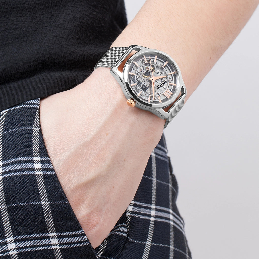 Orologio Festina Automatic Lady 35,5 Mm Acciaio Braccialato Maglia Milanese